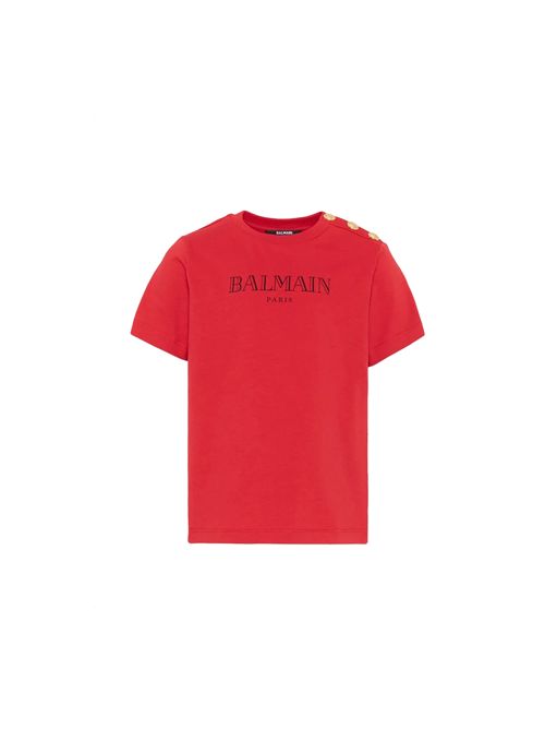 T-shirt, bambina, logata. BALMAIN | BZ8H51 Z3672479NE